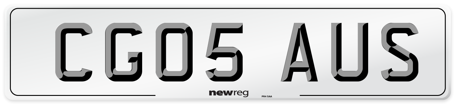 CG05 AUS Number Plate from New Reg